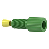 Flangeless Fitting Delrin (POM), Green, 1/4-28 Flat-Bottom, for 1/8" OD, pk.10